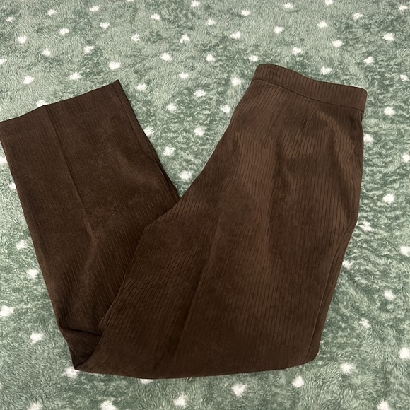 Alia Pants - Alia Petites Pleated Suede Dress Pants